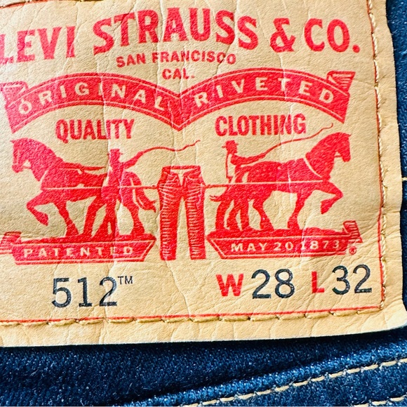 Vintage Levi’s 512 skinny dark blue 5 pocket stretchy women’s cotton denim jeans - Picture 6 of 7